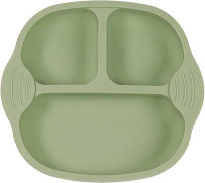 YELONA Self-Feeding Baby Dish With Suction Cups,Toddler Plates, Microwave & Oven Safe  - Silicone
