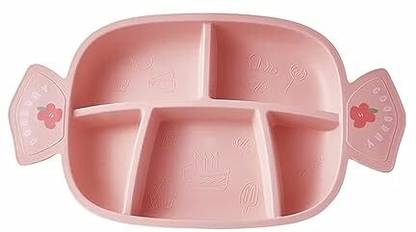 STHITI Kids Candy Shaped Separated Plates | 5 Compartment Plate Set  - Polypropylene