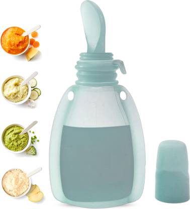 HANNEA Reusable 120ML Baby Food Pouches with Spoon Silicone Squeeze Pouches for Kids  - Food Grade Plastic