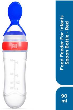 MeeMee Baby Food Feeder Mini Meal Silicone Spoon Bottle for 6+ Month Baby, BPA Free  - Silicone