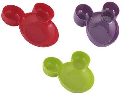 Prachi Unbreakable Mickey Mouse Shaped Plate for Kids for Breakfast , Lunch , Dinner  - Plastic