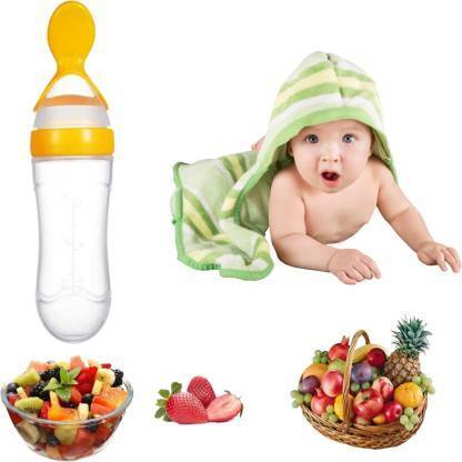 SuperStar Store Urban Baby Spoon Feeder Easy terilize & Travel - Silicone (Pink)  - Silicone