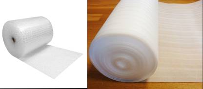 SHRI KHATU SHYAM Heavey Air Bubble and Foam Sheet 3mm Combo Set 20 Ft L 20 Inch W , Felt Sheet