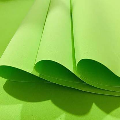 Get Inspired Light Lemon Green Flower Making Foam 0.8mm Pack of 10-50cmsx50cms(Jumbo Size) Felt Sheet