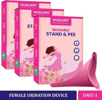 Mildcares Stand and Pee Pink combo Reusable Female Urination Device