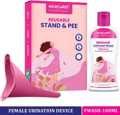 Mildcares Stand and Pee With Natural Intimate Hygiene Wash Reusable Female Urination Device