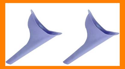 BZILO Pack of 2 Silicone Stand And Pee Urination Device For Women Color May Vary C38 Reusable Female Urination Device