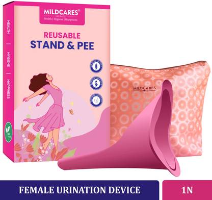 Mildcares Stand and Pee with Carry Pouch Easy to Use Reusable Female Urination Device