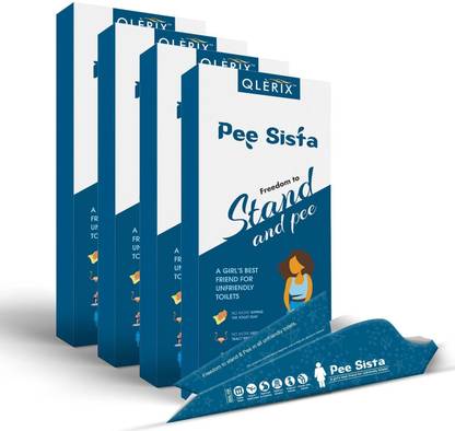 QLERIX Pee Sista Stand & Pee Paper Disposable Female Urination Device for Women|Infection free, Leak-proof Urine Funnels for Girls|Outdoor Public Toilets & Traveling Safety Disposable Female Urination Device