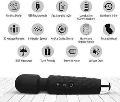 Glenston Personal Body Wand Massager (Vibrator) For Woman plesure(multi colour) Reusable Female Urination Device