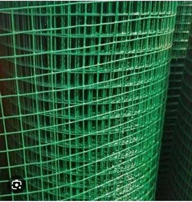 Green global exim 3 feet height * 10 metre lenth Polypropylene, Iron Fence Post (91 cm) Iron Fence Post