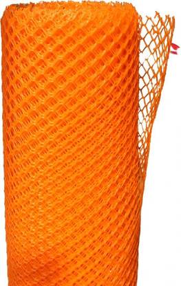 GreenLife UV Stabilized Tree Guard Net Anti Bird Net Garden Fencing Net 4x14 ft Orange Plastic Fence Post