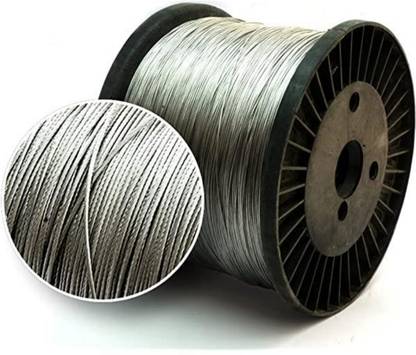 SILONIX Fencing Wire 1000 Meter (10Kg,/ Boundary Wire 1.5 MM (Silver) Iron, Plastic Fence Post
