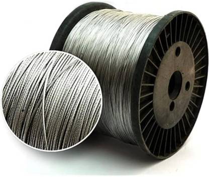 Uttam Fencing Galvanized Wire (1000 Meter (10Kg / Boundary Wire 1.5 MM (Silver) Iron, Steel Fence Post