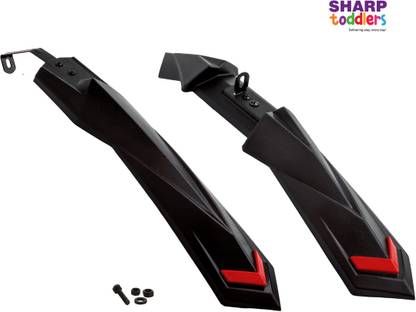SHARP TODDLERS Bicycle Front & Rear Mudguard Mudguard Fits 24",26", In Built Carrier Cycles Clip-on Front & Rear Fender