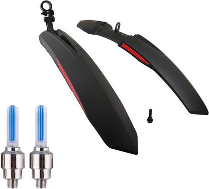ABC AMOL BICYCLE COMPONENTS Front& Rear Mudguard With Iron Fitting With Cycle Valve Light Full Length Front & Rear Fender