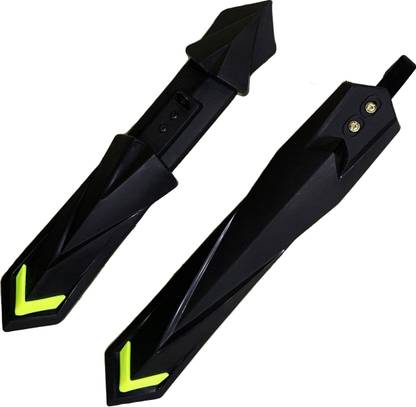 BYKING Bicycle Front & Rear Mudguard with Long Patti Fitting, Black Yellow Full Length Front & Rear Fender