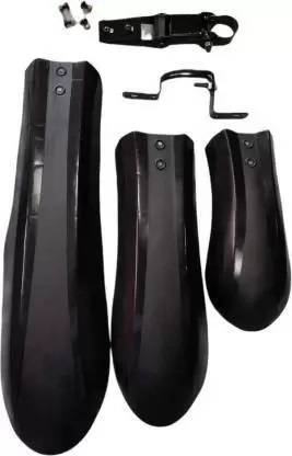 NSV Bicycle Mudguard Fat Tyre Clip-on Front & Full Length Front & Rear (Black) Clip-on Front & Rear Fender
