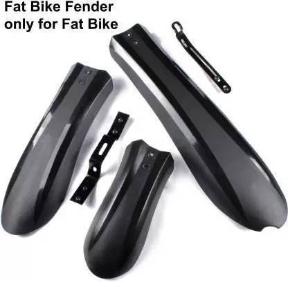DSTECHBAR MTB Fat Bicycle Mudguard PVC fat bike Full Length Front & Rear Fender (Black) Full Length Front & Rear Fender