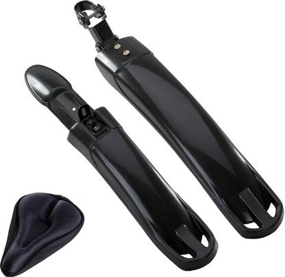 ABC AMOL BICYCLE COMPONENTS Bicycle Front & Rear Mudguard and Iron Clamp With 1 Cycle Seat Cover Full Length Front & Rear Fender