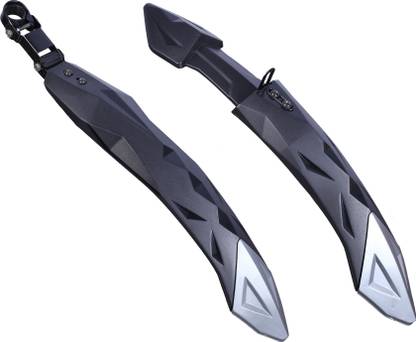 ShreNik Bicycle Fender Cycle Flying Mudguard MTB Mountain Senior Bikes Color Black-Grey Clip-on Front & Rear Fender