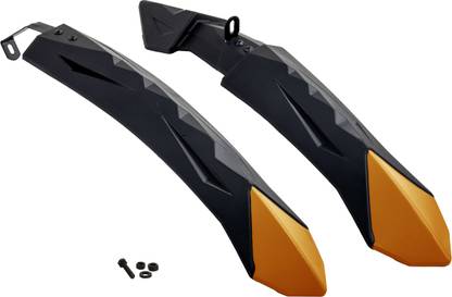 Dark Horse Bicycle DIAMOND Mudguard Fits 24",26", In Built Carrier Cycles also, METAL CLIP Clip-on Front & Rear Fender