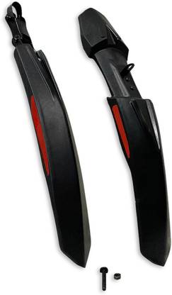 HERO Plastic Bicycle Atom Mudguard with Reflective Tape & Metal Clamp Clip-on Front & Rear Fender