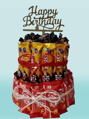 Cadbury Nestle kitkat 12.8 gm × 17|5 star x 14 | Melody x 25| Happy Birthday topper Assorted Gift Box