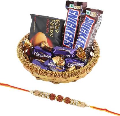 SurpriseForU Snickers Chocolate Gift Hamper| Rakhi Gift Set Plastic Gift Box