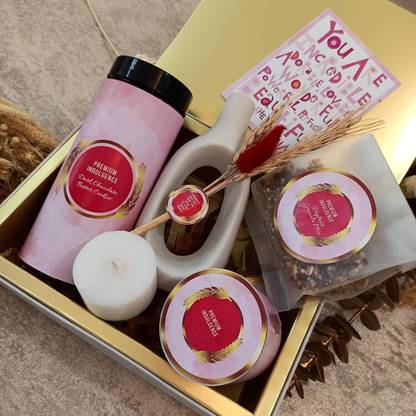 NutriSnacksBox Women's Day Gift Hampers with Chocolates,Flavored Nutties,Truffles,Candles Paper Gift Box