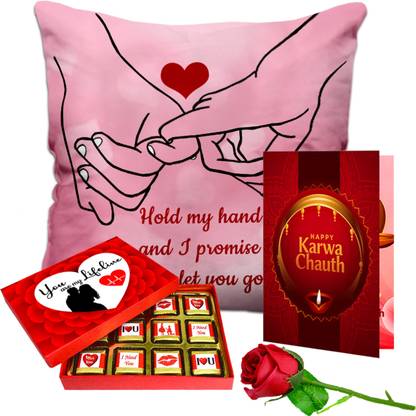 Midiron Karwa Chauth Gifts Set, Best Gifts for Karwa Chauth With Chocolate Box Microfibre Gift Box
