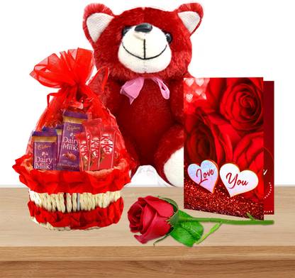 Midiron Romantic Gift Hamper For Girlfriend | Cute Gift For Valentine Day Week Fiber Gift Box
