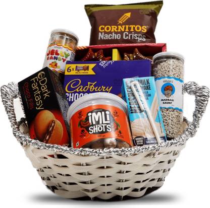 HARIBAS Diwali Hamper | Diwali Gift Hamper Basket | Chocolate, Food, Handcrafted Diya and Diwali Greeting Card Assorted Gift Box