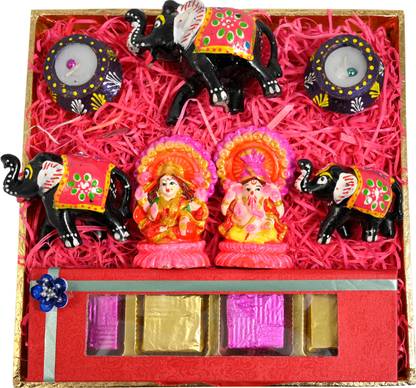 MANTOUSS Diwali gift items Wooden, Polyresin, Paper, Terracotta Gift Box