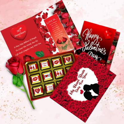 Midiron Handmade Chocolate Gift Hamper | Valentine's Day Gift Hamper for Wife - 23 Paper Gift Box