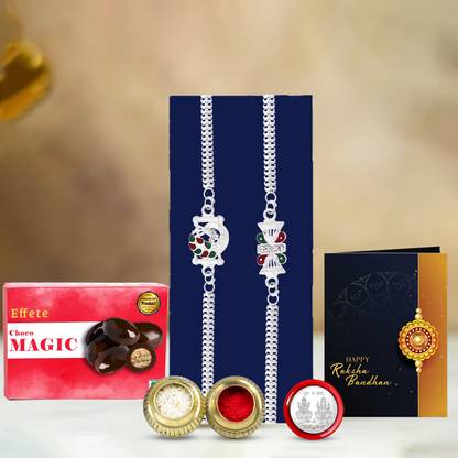 Effete Rakhi gift for brother with Choco Beats(32-GM) | Rakhi set |Y22K2_A7+A8_CM32 Assorted Gift Box