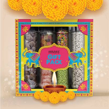 HARIBAS Gift Hamper Ideal for Rakhi Diwali Christmas New Year Valentine Holi Etc. Assorted Gift Box