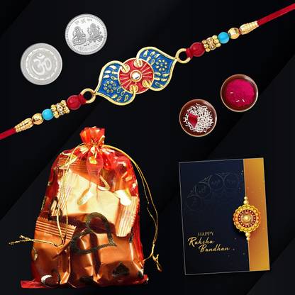 Effete Rakhi gift for brother with 10pcs Chocolates|Rakhi Set of 1 |Y22K1_298_PC10 Assorted Gift Box