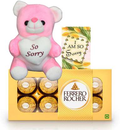 Saugat Traders Sorry Gift for Girlfriend-Boyfriend-Wife-Husband-Best Friend - Sorry Scroll Card Assorted Gift Box