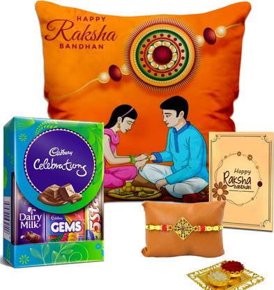 Midiron Beautiful Rakhi with Chocolates Box |Rakhi Chocolate Hamper for Brother Cad-93 Paper Gift Box