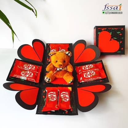 Chandrans Creation Teddy Chocolate Explosion Box Paper Gift Box