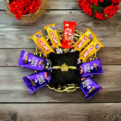HAPPINESSBOX Chocolates hamper With Rakhi Assorted Gift Box