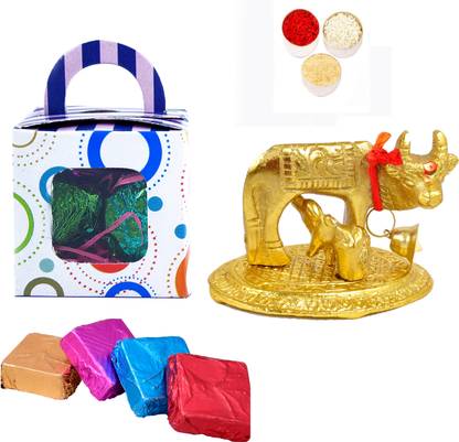 MANTOUSS Bhai dooj gift pack Paper, Brass Gift Box