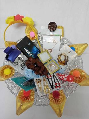 Happy Basket By Simran Makeup Accessories Gift Hamper For Girls, Birthday, Anniversary Plastic Gift Box