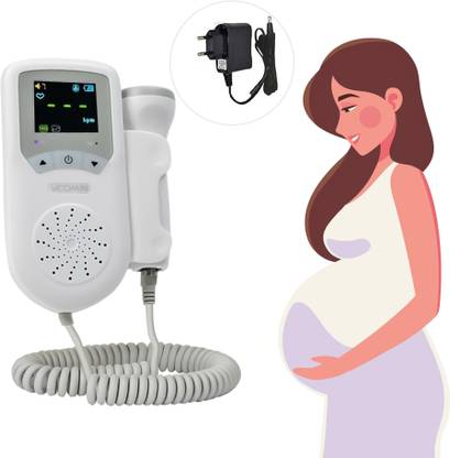 MEDILMA Vcomin Fetal Doppler for Pregnancy Baby Heartbeat Monitor for Home Color Display White Fetal Doppler
