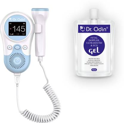Dr. Odin OFD102 Professional Portable Baby Heart beat Sound Monitor Heartrate Detection White, Blue Fetal Doppler