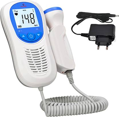 MEDILMA Fetal Doppler FD260D for Pregnancy Baby Heartbeat Portable Monitor Rechargeable Blue Fetal Doppler