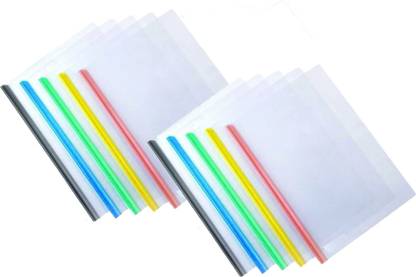 CAMPIO Plastic Transparent Stick File Folder/ Strip File for A4 Paper