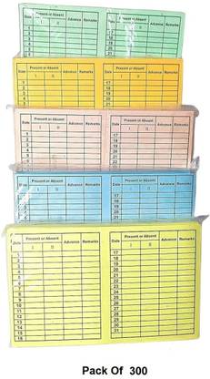 NSSP Paper Attendance Card for Daily Payroll