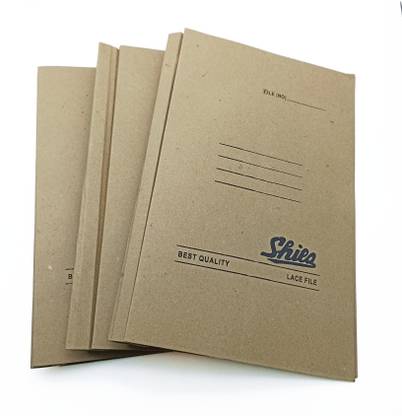 CRAFTWAFT Shila Hard Board Brown Lace File for Documents, Papers, Certificate etc Document Punch File, Lace Folder, Thread Folder